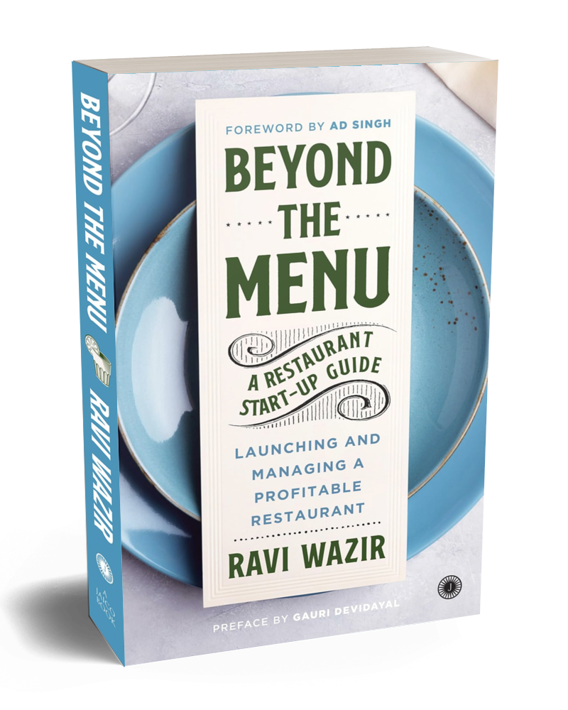 Front Cover of Beyond the Menu a Restaurant Start-up Book by Ravi Wazir, published by Jaico