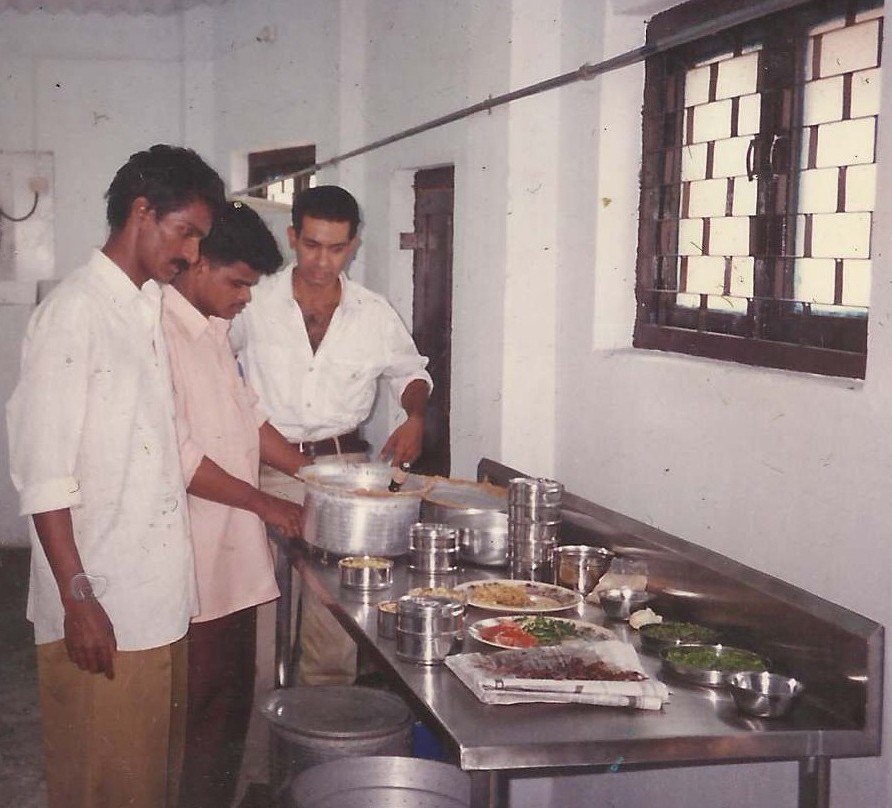 Ravi Wazir as an entrepreneur early in his career with Sun Catering Services
